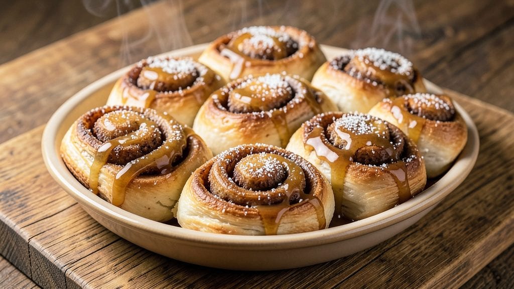 Copycat Cinnabon Cinnamon Rolls Recipe: Gooey Caramel Drizzle and Toasted Pecans