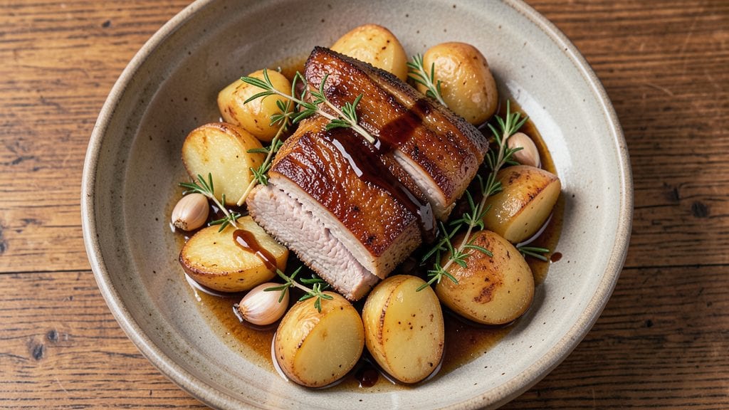 Duck Potato Recipe: Crispy Pan-Fried Crust with Juicy Pink Hearts